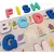 Tabla Didáctica Encastre Letras Inglés Madera Aprendizaje - tienda online