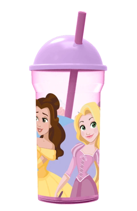 Vaso con Sorbete y Tapa Princesas Disney