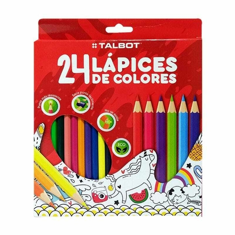 Lapices De Colores Largos Talbot X24