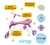 Triciclo Infantil Dobrável Rosa e Lilás - Clingo