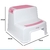 Banquinho Escadinha Infantil Dois Degraus Rosa - Clingo na internet