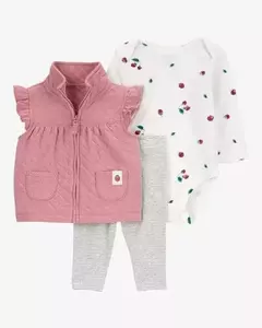 SET 3 PIEZAS CHALECO, BODY Y PANTALON