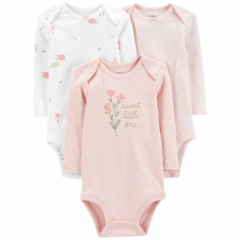 PACK DE BODYS X3 SWEET LITTLE ROSA CARTERS -9M-