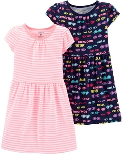 PACK DE VESTIDOS EYES RAYADO -12M-