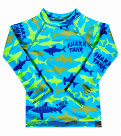 REMERA UV ML SHARK TANK CELESTE