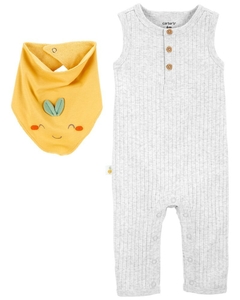 ENTERITO UNISEX CON BABERO BANDANA HAPPY -12M- - comprar online