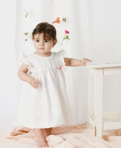 VESTIDO BLANCO BORDADO AMELIA