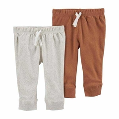 PACK DE PANTALONES LISOS MARRON/GRIS