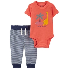 SET 2P BODY MC Y PANTALON DINO NARANJA