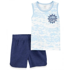 SET 2P MUSCULOSA Y SHORT SHARK SQUAD