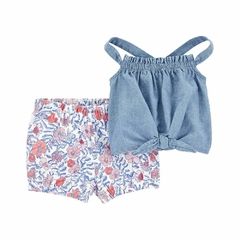 SET 2P MUSCULOSA JEAN Y SHORT FLORAL