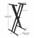 Soporte Teclado Flanger FM802 Blanco Tijera Doble - KAIRON MUSIC