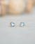 Aros Alba | Oro 18k Blanco & Topacios - comprar online