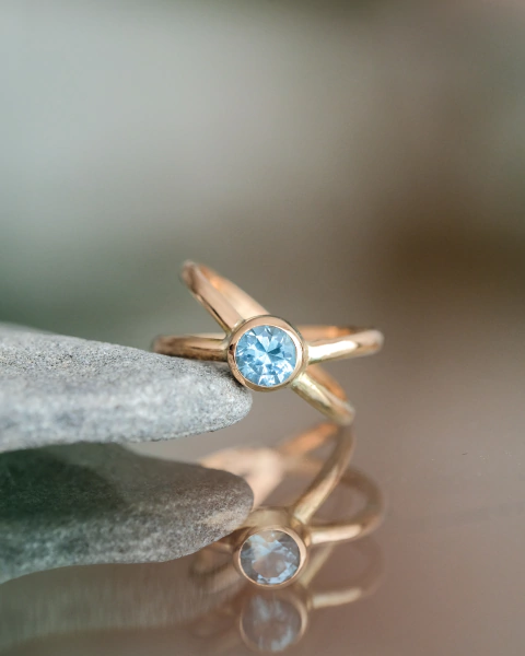 Anillo Topacio | Oro 18k Rojo