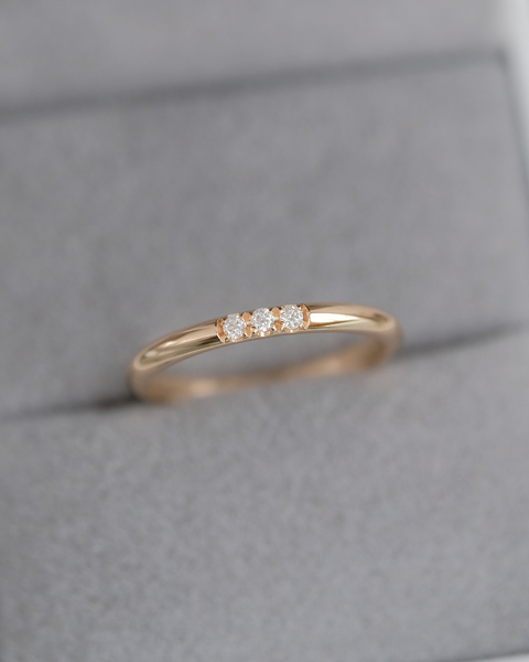 Anillo Triplet | Oro 18k Rojo & Diamantes - comprar online