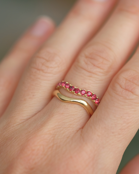 Anillo Rocamar Half Eternity | Oro 18k Amarillo & Topacios - comprar online