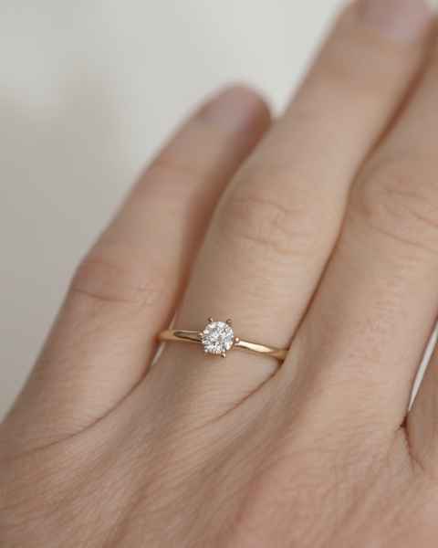Anillo Solitario Clásico | Oro 18k Rojo - comprar online