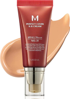 MISSHA M Perfect Cover BB Cream SPF 42 PA+++ No.31 – Base BB Cream Alta Cobertura - comprar online