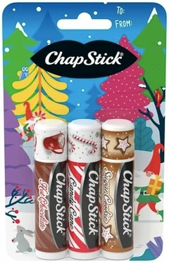 ChapStick - Colección Navidad - Candy Cane, Hot Chocolate, Sugar Cookie