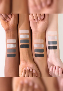 Essence The Grey Edition Mini - Paleta de Sombras - 4 Tonos Grises y Neutros Fríos - BBK Makeup Importado