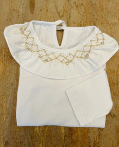 Remera loli smock - tostada-