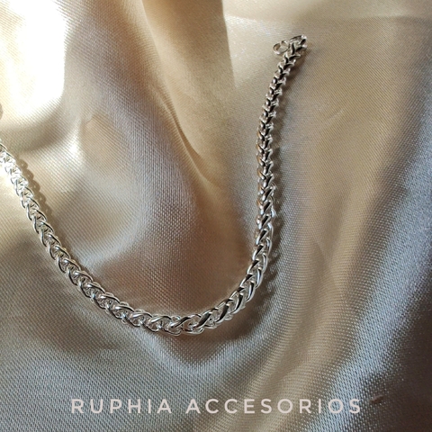 Pulsera Espiga acero blanco