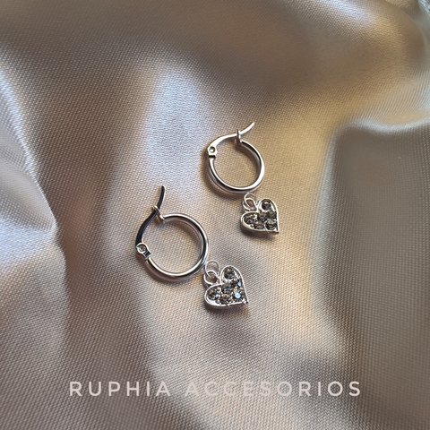 Argollas Milán acero blanco - comprar online