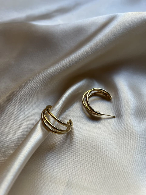 Semiargolla triple acero dorado - comprar online