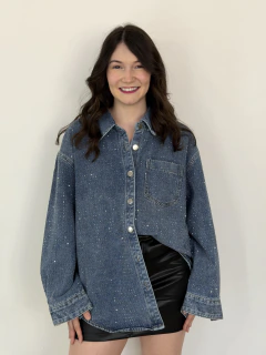Imagem do JAQUETA JEANS STRASS