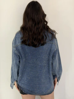 JAQUETA JEANS STRASS - ELA DE MARIA - Roupas Femininas 