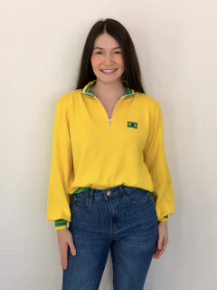 BLUSA MANGA LONGA TRICO BRASIL - ELA DE MARIA - Roupas Femininas 