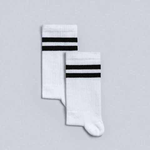 Medias Crew Black - Blanco