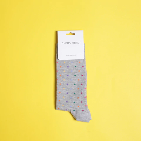 Medias Lunar Sock Gris Melange - Multicolor