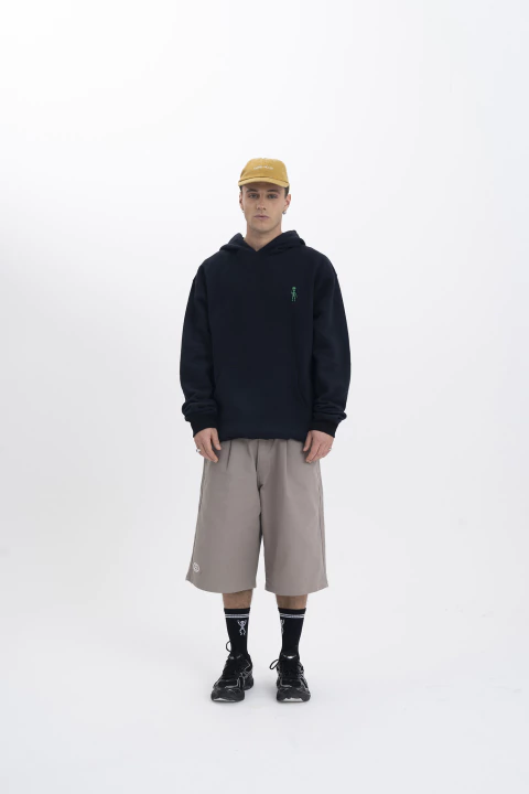 Hoodie Oversize Alien - Negro