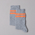 Medias Stripes Gris Melange medio - Naranja