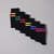 PACK STRIPES NEGRO MULTICOLOR X6 - NEGRO - MEDIAS X6