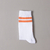 Medias Stripes Blanco - Naranja