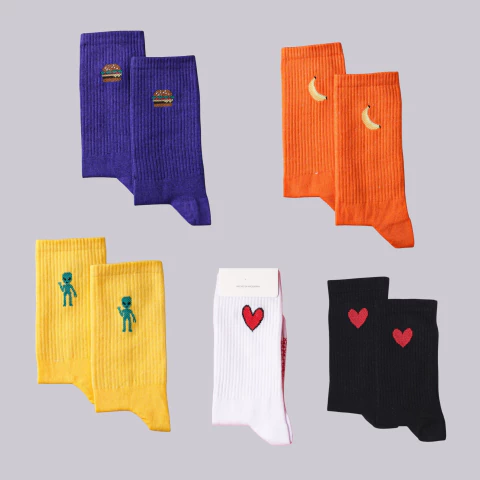 BLACK CHERRY PACK 2025 - 04 - MULTICOLOR - MEDIAS CREW X5 - comprar online