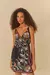 Vestido curto estampado lenço lia - 141998
