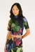 Blusa cropped estampada banana uva - 344195