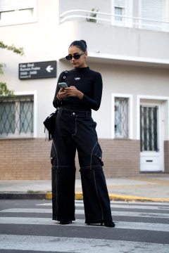 Pant Hybrid black desmontable - tienda online