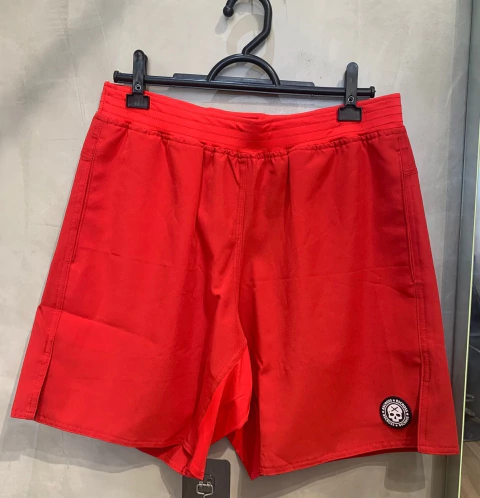 Short Masc Tactel Cos Estreito Ome Color Vermelho
