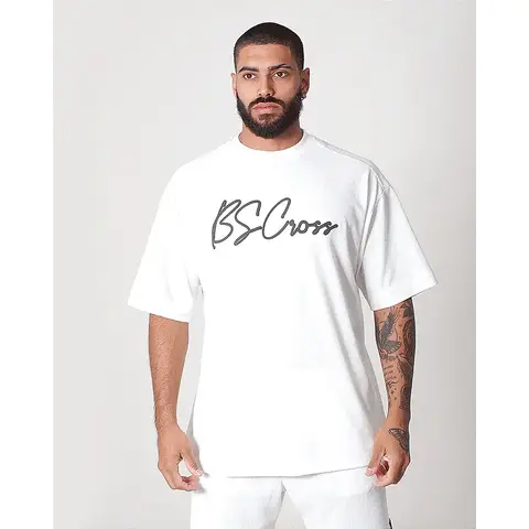 CAMISETA BIG OVERSIZED ASSINATURA BSCROSS NATURAL
