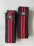 Faixa Elástica Joelho 8cm x 2,0m ( S/Velcro) Preto c/ Vermelho