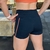 Short Feminino Curto Cintura Alta Bs Preto c/ Laranja - comprar online