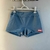 Short Feminino Curto Cueca Bs Azul Acizentado etiqueta vermelha