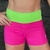 Short Feminino Curto C/ Contorno Bs Rosa com verde - Crossthings