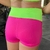 Short Feminino Curto C/ Contorno Bs Rosa com verde - loja online
