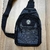 Bag Shoulder Bscross Cinza com Preta símbolo caveira redondo