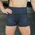 Short Feminino Cintura Alta Curto Bs Preto Emblema Vermelho com Branco